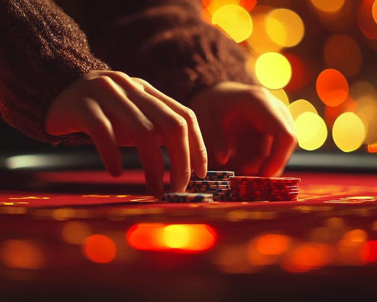 Live Qiu Qiu table interface on triad4d showing card rankings, player positions, and dealer stream.